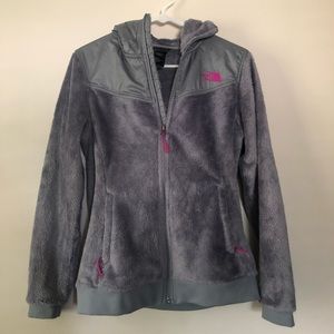The North Face fuzzy hooded jacket